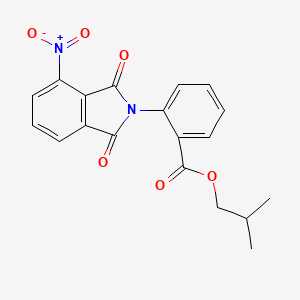 molecular formula C19H16N2O6 B3824729 isobutyl 2-(4-nitro-1,3-dioxo-1,3-dihydro-2H-isoindol-2-yl)benzoate 