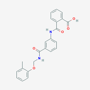 molecular formula C23H20N2O5 B3824737 2-({[3-({[(2-methylphenoxy)methyl]amino}carbonyl)phenyl]amino}carbonyl)benzoic acid 