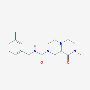 8-methyl-N-(3-methylbenzyl)-9-oxooctahydro-2H-pyrazino[1,2-a]pyrazine-2-carboxamide
