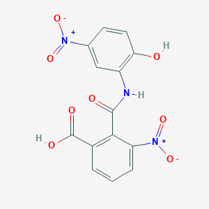 molecular formula C14H9N3O8 B3824771 2-{[(2-hydroxy-5-nitrophenyl)amino]carbonyl}-3-nitrobenzoic acid 