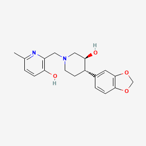 molecular formula C19H22N2O4 B3824786 2-{[(3S*,4S*)-4-(1,3-benzodioxol-5-yl)-3-hydroxypiperidin-1-yl]methyl}-6-methylpyridin-3-ol 