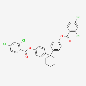 molecular formula C32H24Cl4O4 B3824808 1,1-cyclohexanediyldi-4,1-phenylene bis(2,4-dichlorobenzoate) 