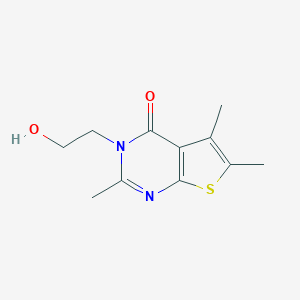 molecular formula C11H14N2O2S B382481 3-(2-hydroxyethyl)-2,5,6-trimethylthieno[2,3-d]pyrimidin-4(3H)-one 