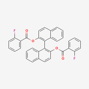 molecular formula C34H20F2O4 B3824814 1,1'-binaphthalene-2,2'-diyl bis(2-fluorobenzoate) 