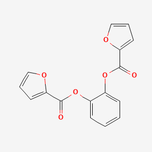 molecular formula C16H10O6 B3824821 1,2-phenylene di(2-furoate) 