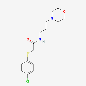 molecular formula C15H21ClN2O2S B3824826 2-[(4-chlorophenyl)thio]-N-[3-(4-morpholinyl)propyl]acetamide 