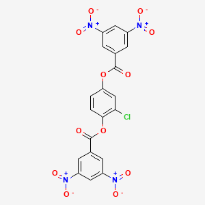 molecular formula C20H9ClN4O12 B3824842 2-chloro-1,4-phenylene bis(3,5-dinitrobenzoate) 