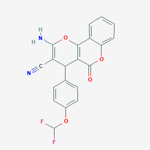 2-amino-4-[4-(difluoromethoxy)phenyl]-5-oxo-4H,5H-pyrano[3,2-c]chromene-3-carbonitrile