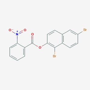molecular formula C17H9Br2NO4 B3824850 1,6-dibromo-2-naphthyl 2-nitrobenzoate 