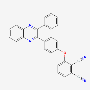 molecular formula C28H16N4O B3824856 3-[4-(3-phenyl-2-quinoxalinyl)phenoxy]phthalonitrile 