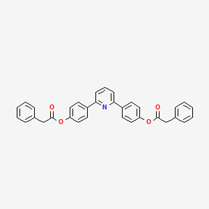 molecular formula C33H25NO4 B3824860 2,6-pyridinediyldi-4,1-phenylene bis(phenylacetate) 