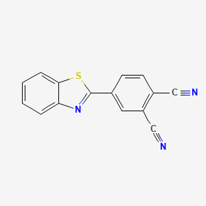 molecular formula C15H7N3S B3824890 4-(1,3-benzothiazol-2-yl)phthalonitrile 
