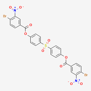 molecular formula C26H14Br2N2O10S B3824896 sulfonyldi-4,1-phenylene bis(4-bromo-3-nitrobenzoate) 