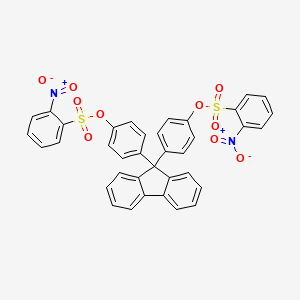 molecular formula C37H24N2O10S2 B3824900 9H-fluorene-9,9-diyldi-4,1-phenylene bis(2-nitrobenzenesulfonate) 