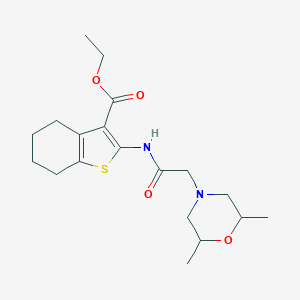 Ethyl 2-[[2-(2,6-dimethylmorpholin-4-yl)acetyl]amino]-4,5,6,7-tetrahydro-1-benzothiophene-3-carboxylate