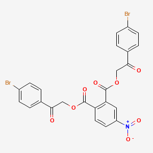 molecular formula C24H15Br2NO8 B3824936 bis[2-(4-bromophenyl)-2-oxoethyl] 4-nitrophthalate 