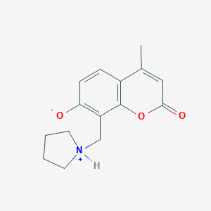 4-Methyl-2-oxo-8-(pyrrolidin-1-ium-1-ylmethyl)chromen-7-olate