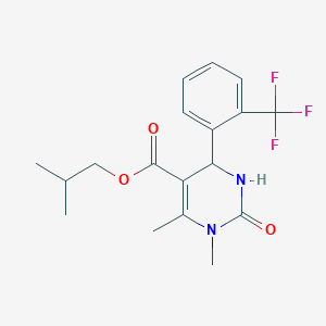 molecular formula C18H21F3N2O3 B3824969 isobutyl 1,6-dimethyl-2-oxo-4-[2-(trifluoromethyl)phenyl]-1,2,3,4-tetrahydro-5-pyrimidinecarboxylate CAS No. 301331-17-9