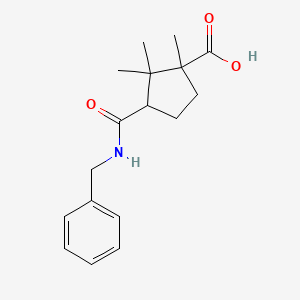 molecular formula C17H23NO3 B3824984 3-[(benzylamino)carbonyl]-1,2,2-trimethylcyclopentanecarboxylic acid 