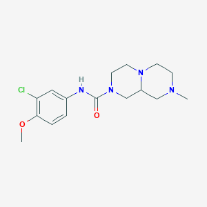 molecular formula C16H23ClN4O2 B3825005 N-(3-chloro-4-methoxyphenyl)-8-methyloctahydro-2H-pyrazino[1,2-a]pyrazine-2-carboxamide 