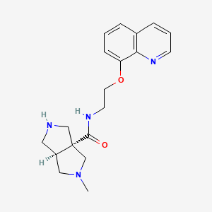 molecular formula C19H24N4O2 B3825011 (3aR*,6aR*)-2-methyl-N-[2-(quinolin-8-yloxy)ethyl]hexahydropyrrolo[3,4-c]pyrrole-3a(1H)-carboxamide 