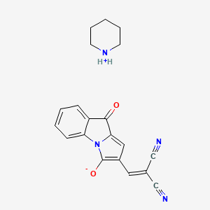 molecular formula C20H18N4O2 B3825049 [(3-hydroxy-9-oxo-9H-pyrrolo[1,2-a]indol-2-yl)methylene]malononitrile - piperidine (1:1) 