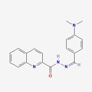 molecular formula C19H18N4O B3825063 N'-[4-(dimethylamino)benzylidene]-2-quinolinecarbohydrazide 