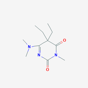 molecular formula C11H19N3O2 B3825069 6-(dimethylamino)-5,5-diethyl-3-methyl-2,4(3H,5H)-pyrimidinedione 
