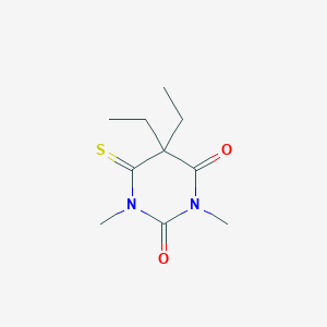 molecular formula C10H16N2O2S B3825075 5,5-diethyl-1,3-dimethyl-6-thioxodihydro-2,4(1H,3H)-pyrimidinedione 
