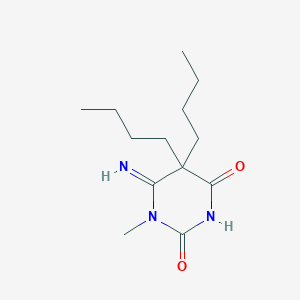 molecular formula C13H23N3O2 B3825092 5,5-dibutyl-6-imino-1-methyldihydro-2,4(1H,3H)-pyrimidinedione 