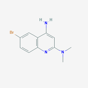 molecular formula C11H12BrN3 B3825093 6-bromo-N~2~,N~2~-dimethyl-2,4-quinolinediamine 