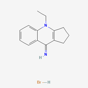 molecular formula C14H17BrN2 B3825097 4-ethyl-1,2,3,4-tetrahydro-9H-cyclopenta[b]quinolin-9-imine hydrobromide 