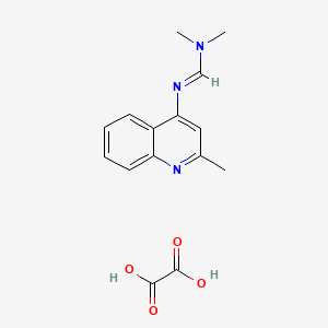 molecular formula C15H17N3O4 B3825101 N,N-dimethyl-N'-(2-methyl-4-quinolinyl)imidoformamide oxalate 