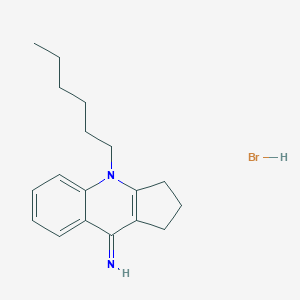 molecular formula C18H25BrN2 B3825113 4-hexyl-1,2,3,4-tetrahydro-9H-cyclopenta[b]quinolin-9-imine hydrobromide 