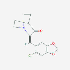 molecular formula C15H14ClNO3 B382512 2-[(6-Chloro-1,3-benzodioxol-5-yl)methylene]quinuclidin-3-one 