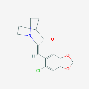 2-[(6-Chloro-1,3-benzodioxol-5-yl)methylene]quinuclidin-3-one