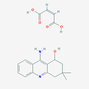 molecular formula C19H22N2O5 B3825120 9-amino-3,3-dimethyl-1,2,3,4-tetrahydro-1-acridinol 2-butenedioate (salt) 