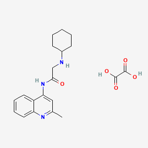 molecular formula C20H25N3O5 B3825123 N~2~-cyclohexyl-N~1~-(2-methyl-4-quinolinyl)glycinamide oxalate 