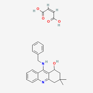 molecular formula C26H28N2O5 B3825135 9-(benzylamino)-3,3-dimethyl-1,2,3,4-tetrahydro-1-acridinol 2-butenedioate (salt) 