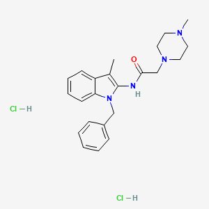 N-(1-benzyl-3-methyl-1H-indol-2-yl)-2-(4-methyl-1-piperazinyl)acetamide dihydrochloride