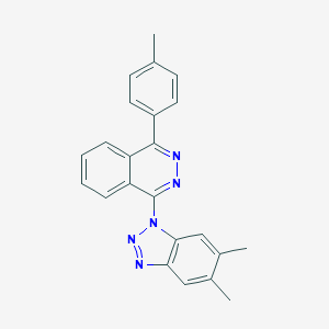 molecular formula C23H19N5 B382514 1-(5,6-dimethyl-1H-1,2,3-benzotriazol-1-yl)-4-(4-methylphenyl)phthalazine CAS No. 379245-43-9