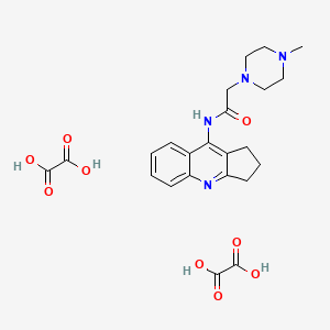 molecular formula C23H28N4O9 B3825156 N-(2,3-dihydro-1H-cyclopenta[b]quinolin-9-yl)-2-(4-methyl-1-piperazinyl)acetamide diethanedioate 