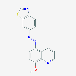 molecular formula C16H10N4OS B382516 (5E)-5-[2-(1,3-benzothiazol-6-yl)hydrazinylidene]quinolin-8(5H)-one CAS No. 379250-50-7