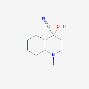 molecular formula C11H18N2O B3825162 4-hydroxy-1-methyldecahydro-4-quinolinecarbonitrile 