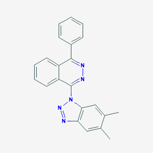 molecular formula C22H17N5 B382517 1-(5,6-dimethyl-1H-1,2,3-benzotriazol-1-yl)-4-phenylphthalazine CAS No. 378196-61-3