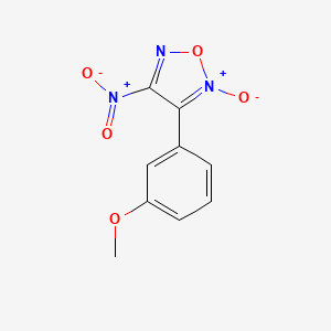 molecular formula C9H7N3O5 B3825177 3-(3-methoxyphenyl)-4-nitro-1,2,5-oxadiazole 2-oxide 