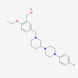 molecular formula C25H34FN3O2 B3825182 [2-ethoxy-5-({3-[4-(4-fluorophenyl)-1-piperazinyl]-1-piperidinyl}methyl)phenyl]methanol 
