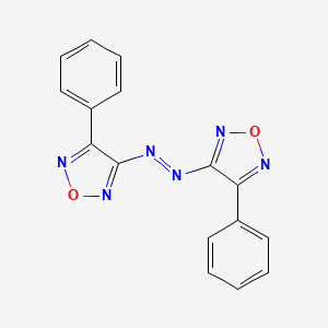 molecular formula C16H10N6O2 B3825187 3,3'-(1,2-diazenediyl)bis(4-phenyl-1,2,5-oxadiazole) 