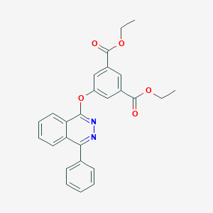 molecular formula C26H22N2O5 B382521 Diethyl 5-[(4-phenylphthalazin-1-yl)oxy]isophthalate 