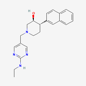 molecular formula C22H26N4O B3825212 (3S*,4S*)-1-{[2-(ethylamino)pyrimidin-5-yl]methyl}-4-(2-naphthyl)piperidin-3-ol 